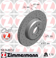 150.3480.52 Brzdový kotouč SPORT BRAKE DISC COAT Z ZIMMERMANN