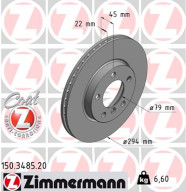 150.3485.20 Brzdový kotouč COAT Z ZIMMERMANN