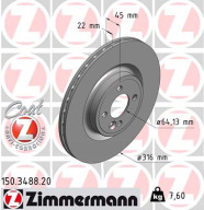 150.3488.20 Brzdový kotouč COAT Z ZIMMERMANN