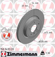 150.3493.20 Brzdový kotouč COAT Z ZIMMERMANN