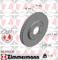 155.3902.20 Brzdový kotouč COAT Z ZIMMERMANN