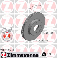 200.2525.20 Brzdový kotouč COAT Z ZIMMERMANN