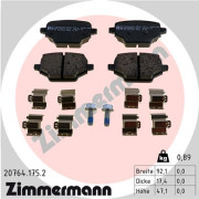 20764.175.2 Sada brzdových destiček, kotoučová brzda ZIMMERMANN