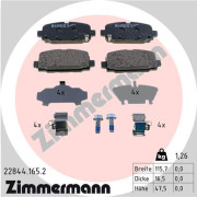 22844.165.2 Sada brzdových destiček, kotoučová brzda ZIMMERMANN