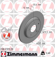 230.2311.20 Brzdový kotouč COAT Z ZIMMERMANN