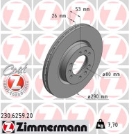 230.6259.20 Brzdový kotouč COAT Z ZIMMERMANN