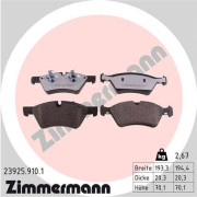 23925.910.1 Sada brzdových destiček, kotoučová brzda ZIMMERMANN