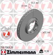 250.1369.20 Brzdový kotouč COAT Z ZIMMERMANN