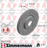 250.1375.52 Brzdový kotouč SPORT BRAKE DISC COAT Z ZIMMERMANN