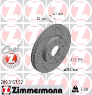 280.3157.52 Brzdový kotouč SPORT BRAKE DISC COAT Z ZIMMERMANN