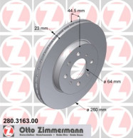 280.3163.00 Brzdový kotouč ZIMMERMANN