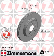 280.3175.20 Brzdový kotouč COAT Z ZIMMERMANN