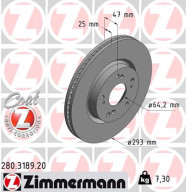 280.3189.20 Brzdový kotouč COAT Z ZIMMERMANN