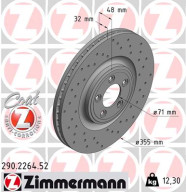 290.2264.52 Brzdový kotouč SPORT BRAKE DISC COAT Z ZIMMERMANN