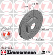 370.3050.52 Brzdový kotouč SPORT BRAKE DISC COAT Z ZIMMERMANN