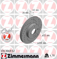 370.3069.52 Brzdový kotouč SPORT BRAKE DISC COAT Z ZIMMERMANN