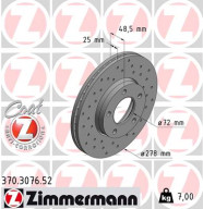 370.3076.52 Brzdový kotouč SPORT BRAKE DISC COAT Z ZIMMERMANN