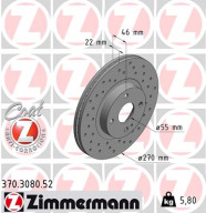 370.3080.52 Brzdový kotouč SPORT BRAKE DISC COAT Z ZIMMERMANN