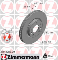 370.3087.20 Brzdový kotouč COAT Z ZIMMERMANN