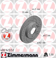 400.1413.52 Brzdový kotouč SPORT BRAKE DISC COAT Z ZIMMERMANN