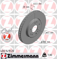 400.1419.20 Brzdový kotouč COAT Z ZIMMERMANN