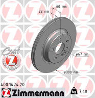 400.1424.20 Brzdový kotouč COAT Z ZIMMERMANN