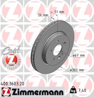 400.3603.20 Brzdový kotouč COAT Z ZIMMERMANN