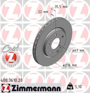 400.3610.20 Brzdový kotouč COAT Z ZIMMERMANN