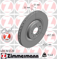 400.3612.20 Brzdový kotouč COAT Z ZIMMERMANN