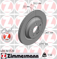 400.3617.20 Brzdový kotouč COAT Z ZIMMERMANN