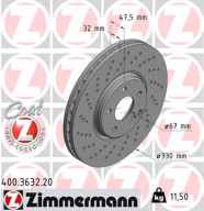 400.3632.20 Brzdový kotouč COAT Z ZIMMERMANN