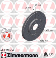 440.3106.52 Brzdový kotouč SPORT BRAKE DISC COAT Z ZIMMERMANN