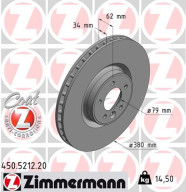 450.5212.20 Brzdový kotouč COAT Z ZIMMERMANN