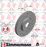 470.2423.52 Brzdový kotouč SPORT BRAKE DISC COAT Z ZIMMERMANN