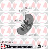 470.2428.00 Brzdový kotouč ZIMMERMANN