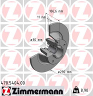 470.5404.00 Brzdový kotouč ZIMMERMANN