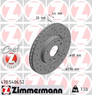 470.5406.52 Brzdový kotouč SPORT BRAKE DISC COAT Z ZIMMERMANN