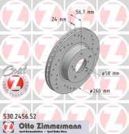 530.2456.52 Brzdový kotouč SPORT BRAKE DISC COAT Z ZIMMERMANN