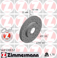 540.5300.52 Brzdový kotouč SPORT BRAKE DISC COAT Z ZIMMERMANN