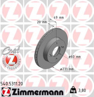 540.5311.20 Brzdový kotouč COAT Z ZIMMERMANN