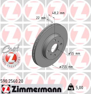 590.2560.20 Brzdový kotouč COAT Z ZIMMERMANN