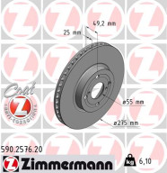 590.2576.20 Brzdový kotouč COAT Z ZIMMERMANN