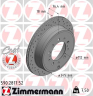 590.2817.52 Brzdový kotouč SPORT BRAKE DISC COAT Z ZIMMERMANN