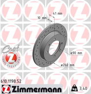 610.1198.52 Brzdový kotouč SPORT BRAKE DISC COAT Z ZIMMERMANN