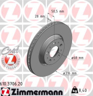 610.3706.20 Brzdový kotouč COAT Z ZIMMERMANN