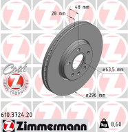 610.3724.20 Brzdový kotouč COAT Z ZIMMERMANN