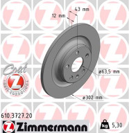 610.3727.20 Brzdový kotouč COAT Z ZIMMERMANN