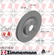 610.3728.20 Brzdový kotouč COAT Z ZIMMERMANN