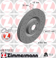 610.3731.52 Brzdový kotouč SPORT BRAKE DISC COAT Z ZIMMERMANN