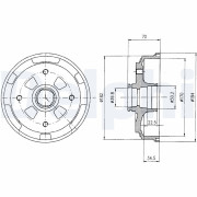 BF263 Brzdový buben DELPHI